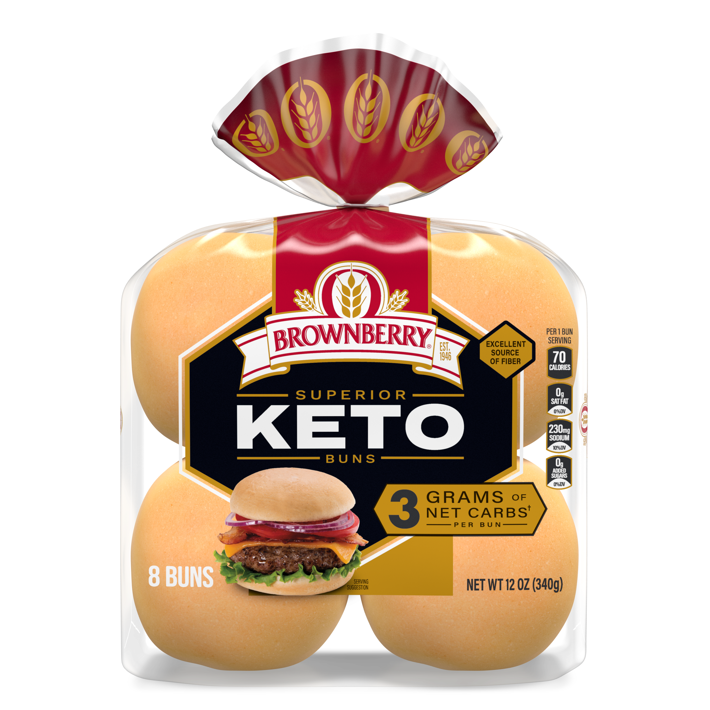 Brownberry Keto Hamburger Pack Shot